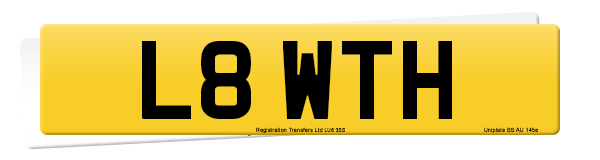 Registration number L8 WTH